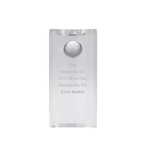 AC163 Engraved Optical Crystal Golf Award